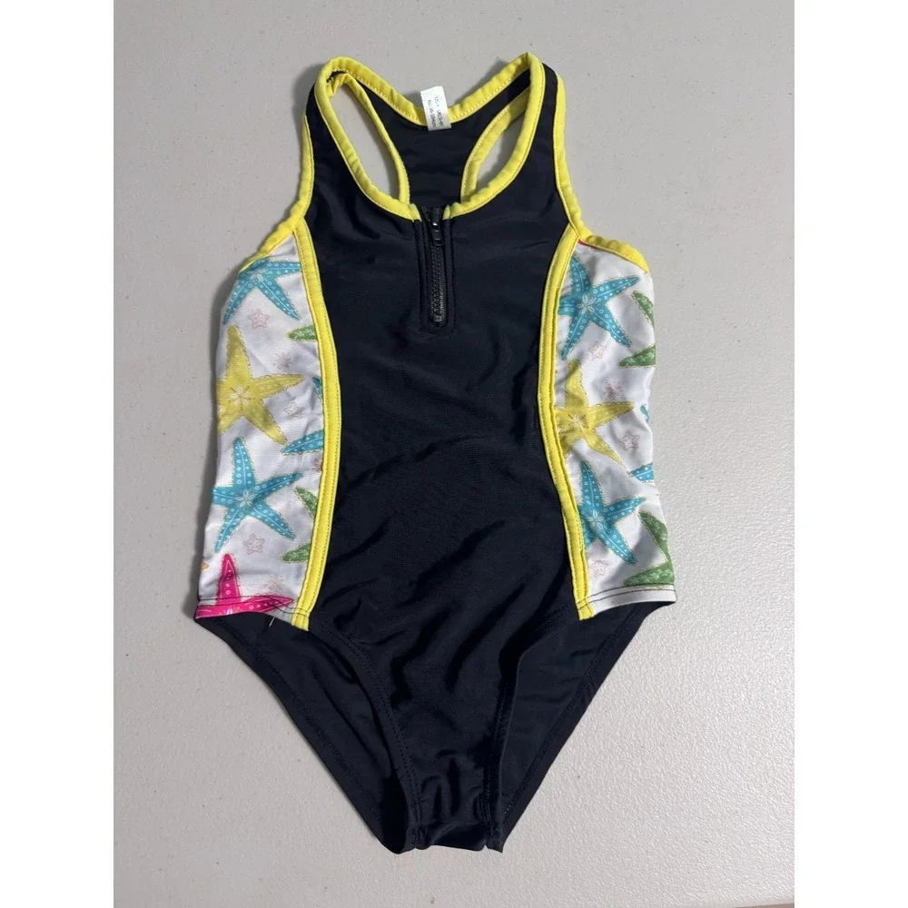 Iefiel Girls 4 Swimsuit Starfish Summer Vacation One Piece Travel Resort Pool